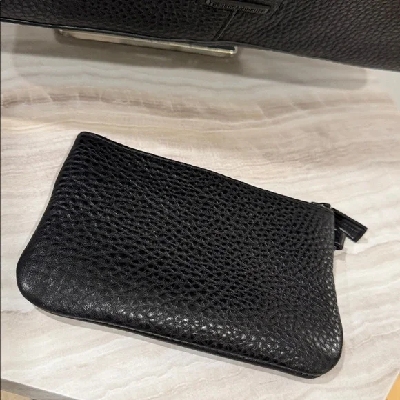 Rebecca Minkoff Black Studded Pebbled Leather Unlined Tote Wallet Set - Picture 13 of 17